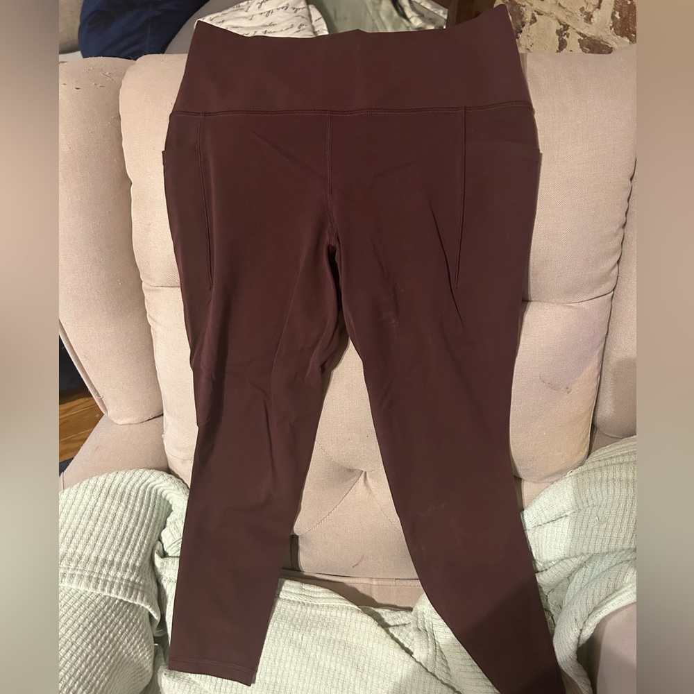 Athleta maroon leggings size medium never worn!